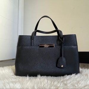 Kate Spade Black Leather Medium Satchel Crossbody